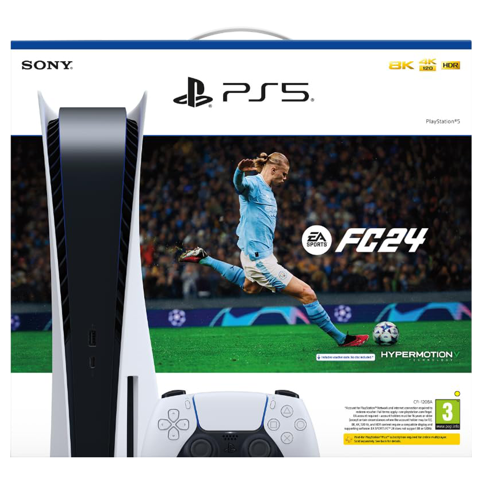 Buy SONY Playstation 5 (50668787, White) with FC 24 Bundle Online Croma